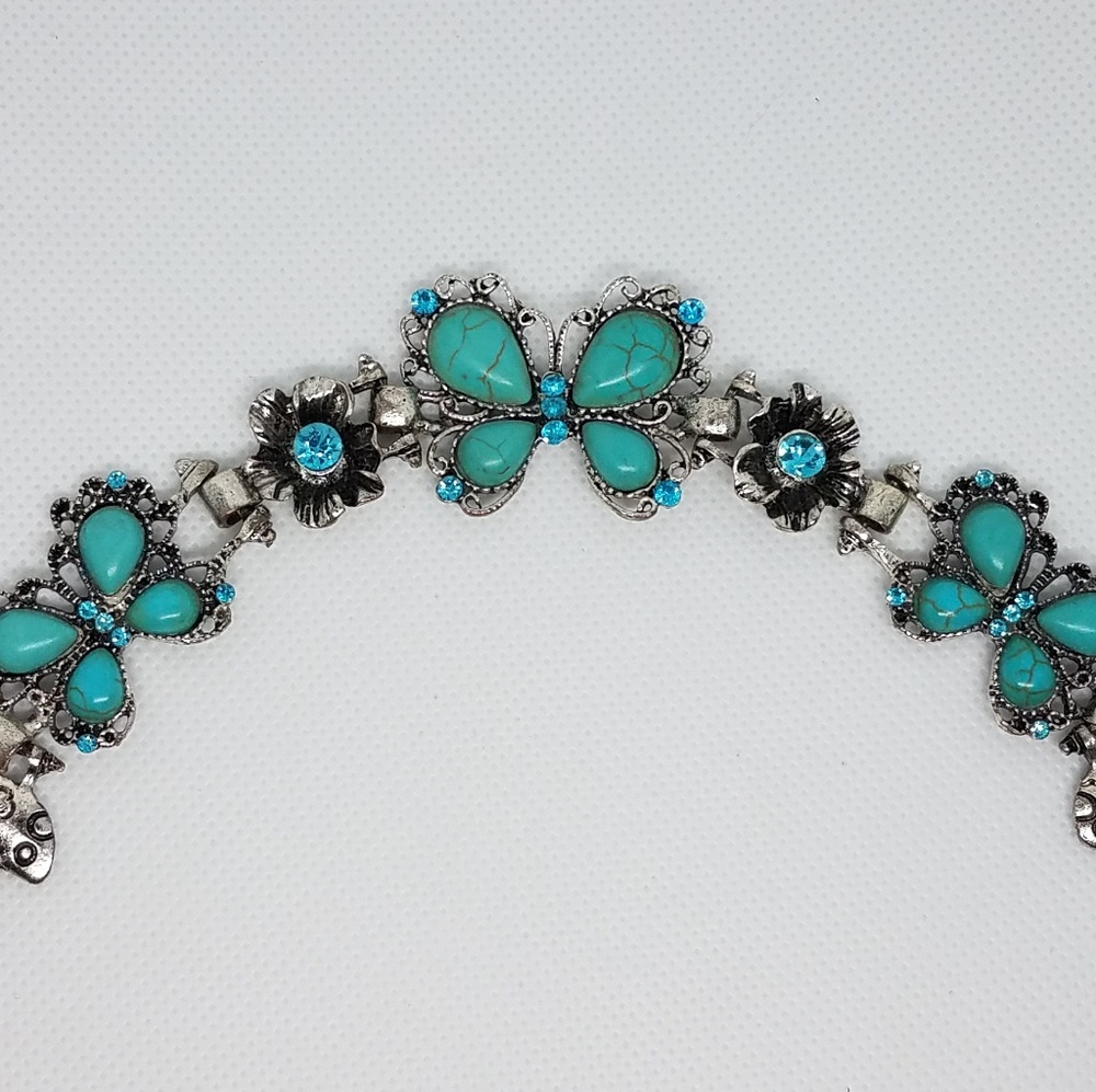 Bohemian Style Turquoise Butterfly Bracelet